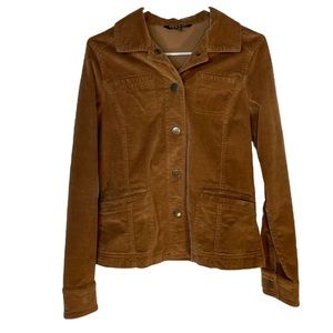 Baccini Corduroy Jacket Women’s Size Small Rusty Brown Lightweight Blazer